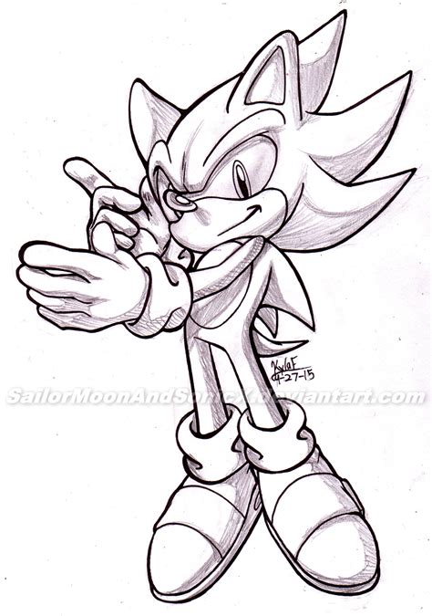 Super Sonic Pencil And Ink By Sailormoonandsonicx On Deviantart