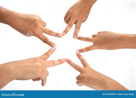 Hands Making A Star Shape Royalty Free Stock Images Image 29476099