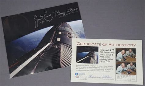 Sold Price Gemini Gt 12 Crew Signed Photograph With Coa March 6