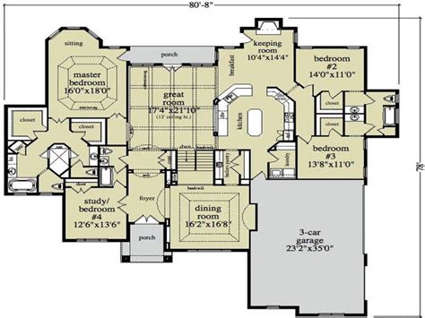 Open Ranch Style Home Floor Plan Luxury Ranch Style Home Plans Open