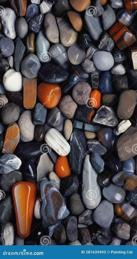 Multicolored Pebbles Background Stock Illustration Illustration Of