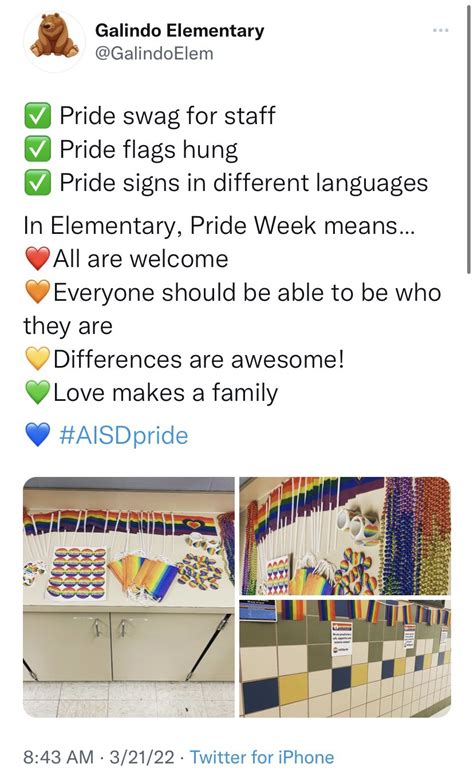 libs of tik tok on twitter elementary the entire austinisd is celebrating “pride week” this