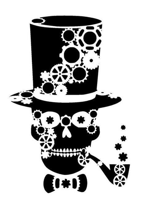 Choose Design A5 Steampunk Stencils 125190 Micron Etsy Skull