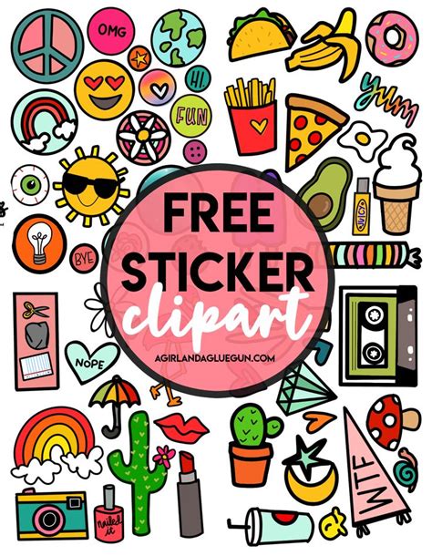 The Free Sticker Clipart Is Available For All Kinds Of Items That Are