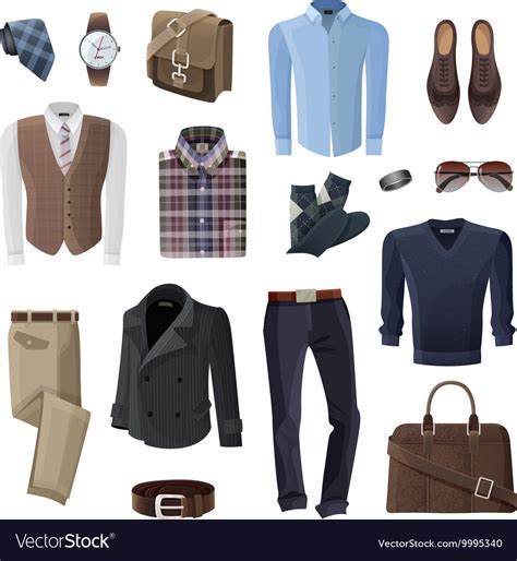 Fashion Business Man Accessories Set Royalty Free Vector