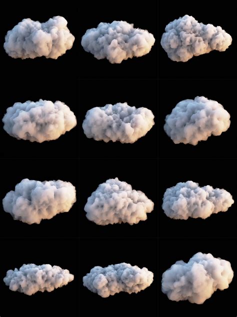 Clouds Set 3 3d Model 7 Unknown Fbx Max Obj Stl Free3d