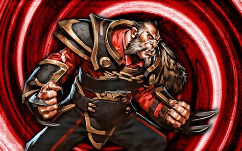 Lycan Red Grunge Background Dota 2 Monster Dota 2 Characters