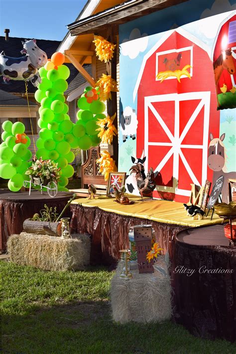 Barnyard Birthday Farm Diy Party Ideas Backdrop 1st Birthday Cumpleaños Cumpleaños