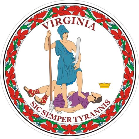 Virginia State Seal Decals Stickers Virginia Virginia Is For