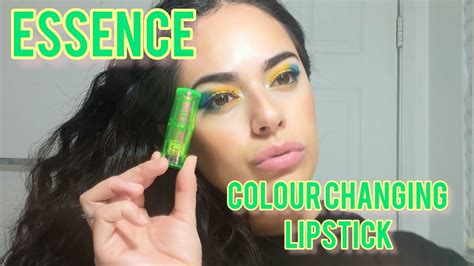 Essence Electric Glow Colour Changing Lipstick Review Youtube