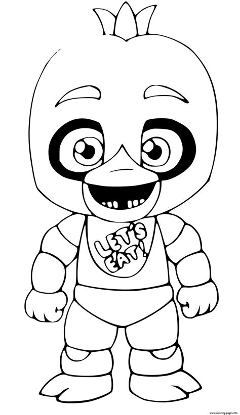 chica coloring pages printable