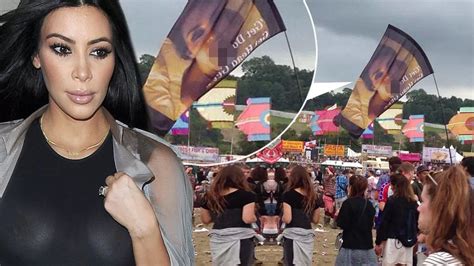 Glastonbury Goer Flies Kim Kardashian West Sex Tape Flag During Her