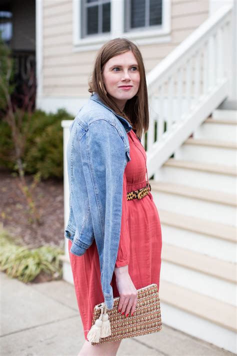 2nd Trimester Recap Spring Dress Outfit The Styled In Blue