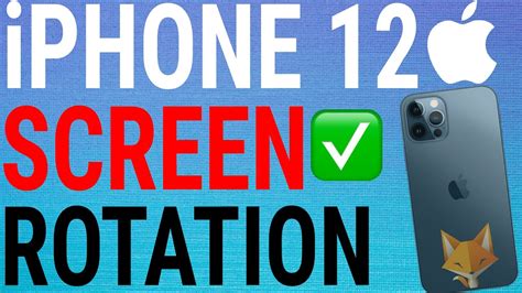 How To Turn Screen Rotation On And Off On The Iphone 12 12 Pro Youtube