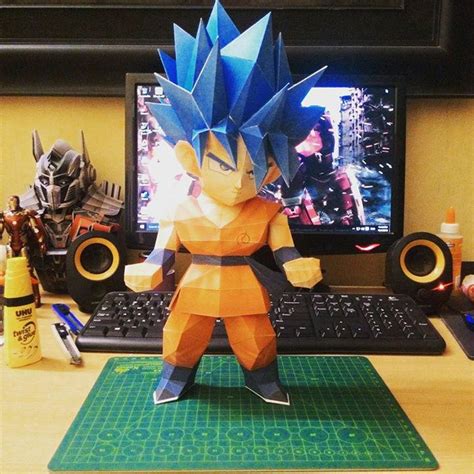 Goku Chibi Papercraft Super Saiyan God Version By Isyutareu On Deviantart