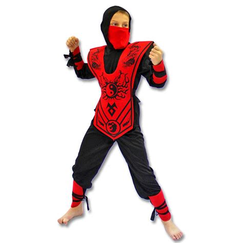 Fire Ninja Costume Red Kids Ninja Costumes Childrens