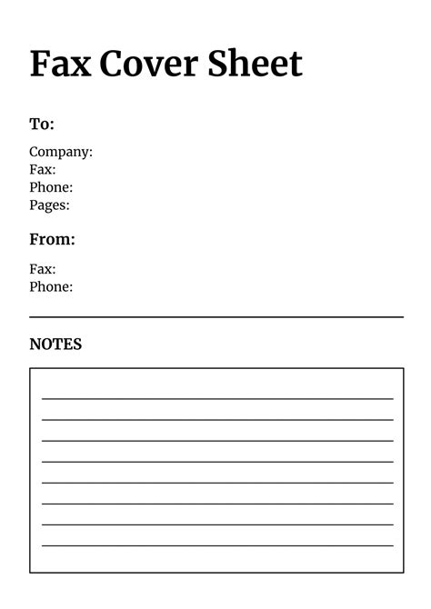 Free Printable Business Fax Cover Sheet Templates In Pdf And Word