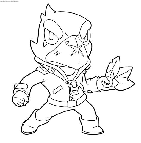 Crow Brawl Stars Para Colorear E Imprimir Dibujos Para Colorear Y