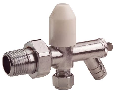 Plumbsure Chrome Effect Radiator Valve With Drain Off Departments Diy At Bandq