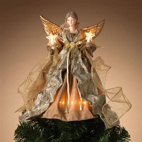 Lighted Gold Angel Tree Topper By Gerson Companies Traditions