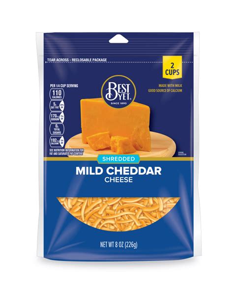 Shredded Mild Cheddar Cheese Oz Best Yet Brand