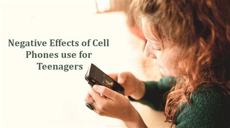10 Negative Effects Of Cell Phones Use For Teenagers