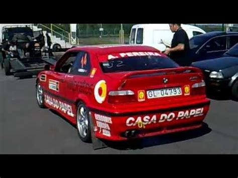 In this video you'll see two bmw e36 with a s54 engine from the e46 m3! 1994 Racing BMW M3 E36 Rally Car reving - Filipe Castro @ Vasco Sameiro - YouTube