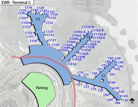 Newark Liberty Airport Ewr Terminal A Map
