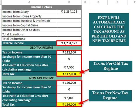 Calculate Income Tax In Excel AY 2024 25 Template Examples