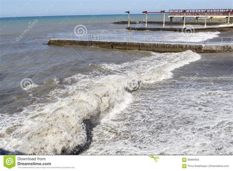 Black Sea Sea Waves Sochi Stock Image Image Of Bulgaria Green