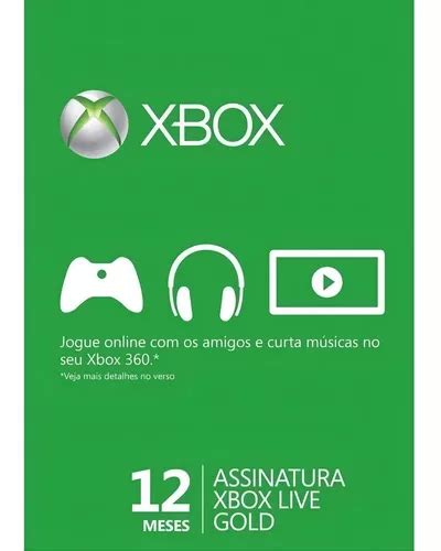 Xbox Live Gold 12 Meses Mercadolivre