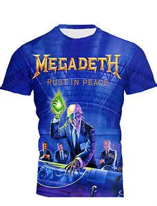 Thanks to mustaine 's focus on the music rather than his sometimes clumsy lyrics, rust in peace arguably holds up better than any other megadeth release, even for listeners who think they've outgrown heavy metal. MEGADETH RUST IN PEACE FULL ALL OVER PRINT T-shirt | eBay