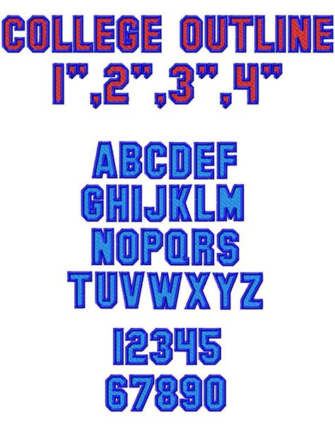 19 Two Color Fonts Free Images American Flag Font 2 Color Embroidery