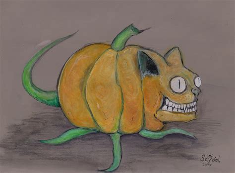 Pumpkin Cat Monster By Scyriel On Deviantart