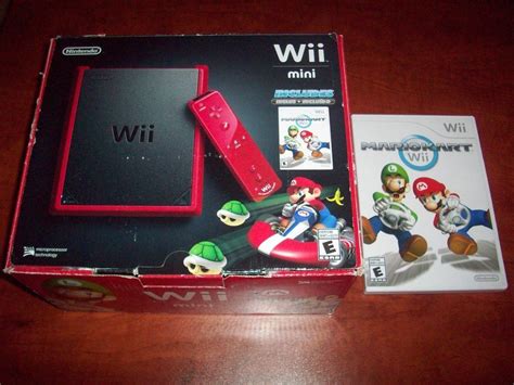 Nintendo Wii Mini Limited Edition Red Console With Mario Kart
