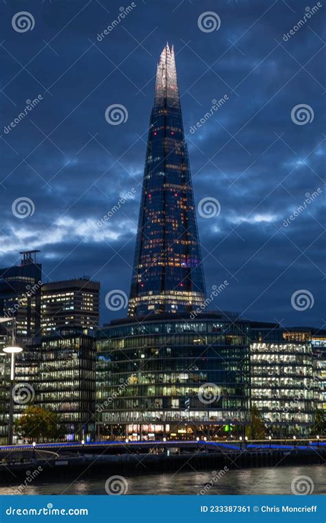 The Shard At Night London England Editorial Photo Image Of