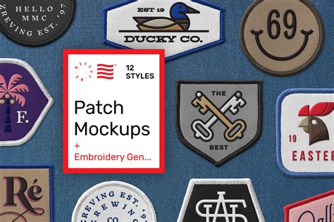 Patch Mockups Embroidered Generator Behance