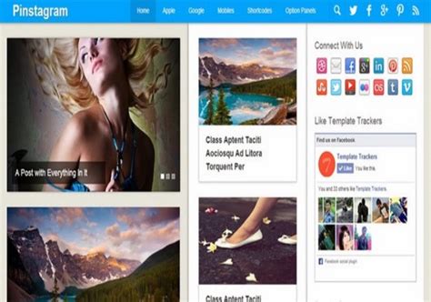 Pinstagram Blogger Template 2014 Free Download