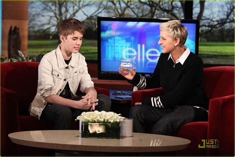 Justin Bieber Gives Ellen Degeneres His Hair Photo 405960 Photo
