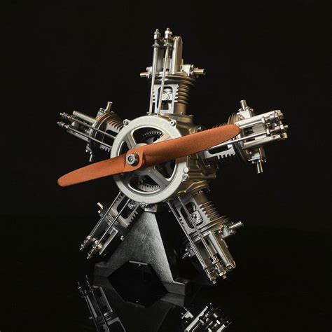Teching Diy 5 Cylinder Electric Mechanical Aircraft Radial Engine Model