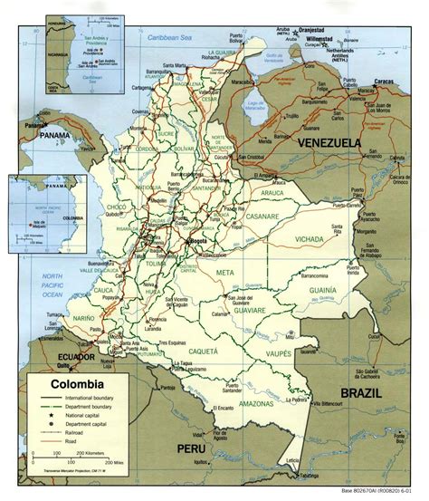 Mapas Imprimidos De Colombia Con Posibilidad De Descargar