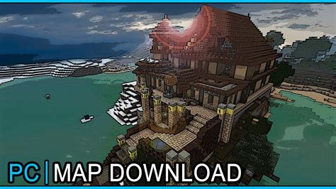 Awesome Hilltop House Minecraft Pc Map With Download Youtube