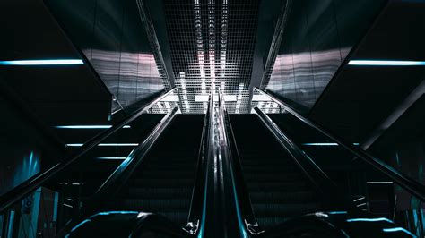 Download Wallpaper 2560x1440 Escalator Stairs Room