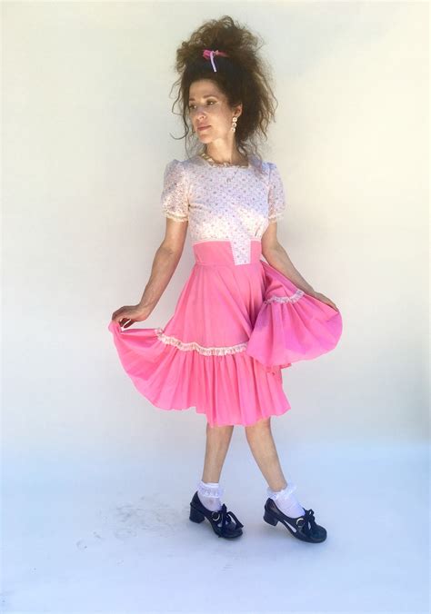 1970s Vintage Square Dance Dress Prairie Dress Pink Etsy
