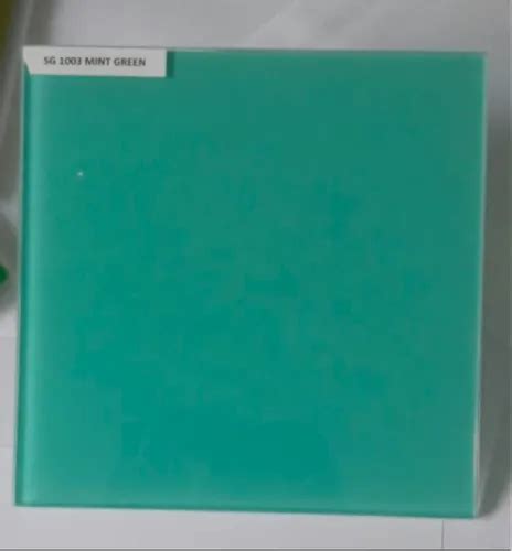 SG 1003 Mint Green Lacquered Glass Thickness 10mm At Rs 130 Square