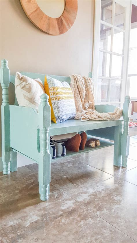 Pair the surf board table with stools for an outdoor table your child will love to eat and play at. DIY Entryway Bench from Thrifted Finds | A Joyful Riot
