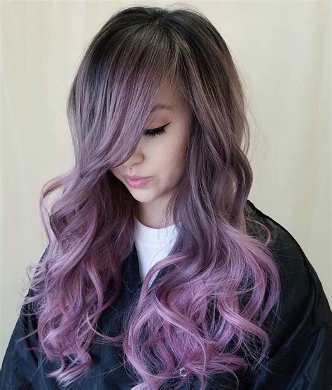 Ashblondehaircolorwithpastelpurplebalayage Pastel Purple Hair