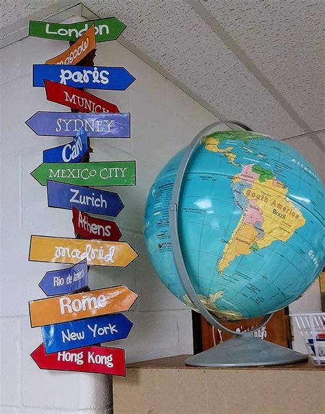 Travel Theme Directions Sign House Ideasinspiration Classroom