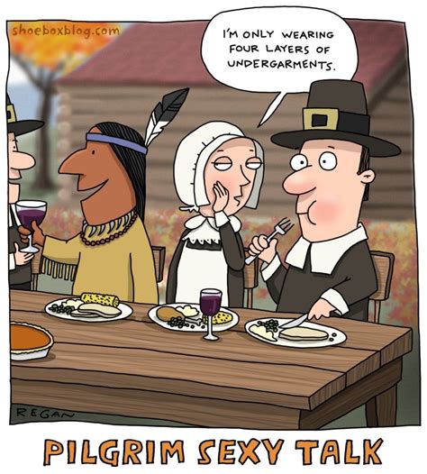 A Pilgrim Couple Getting Frisky At The Dinner Table 22 Words