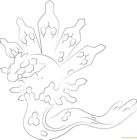 Zygarde In 50 Percent Coloring Page Free Printable Coloring Pages